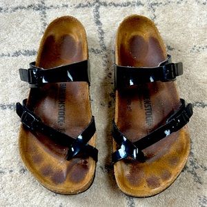 Black Patent Leather Birkenstock Sandal Women’s Size 8/39